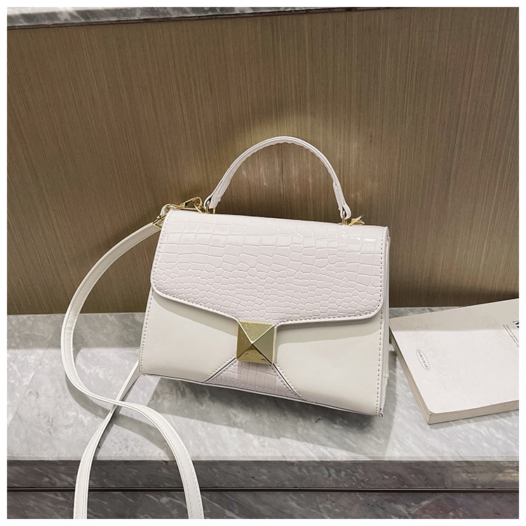 Mining Stone Pattern Stitching Square Pouch Women's Classic All-match Niche Shoulder Bag - Image 3