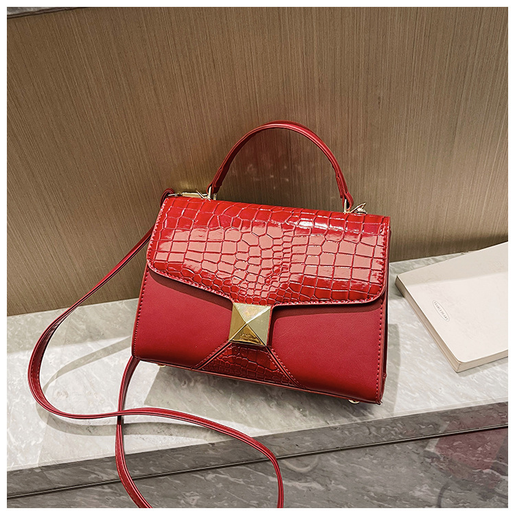 Mining Stone Pattern Stitching Square Pouch Women's Classic All-match Niche Shoulder Bag - Image 6